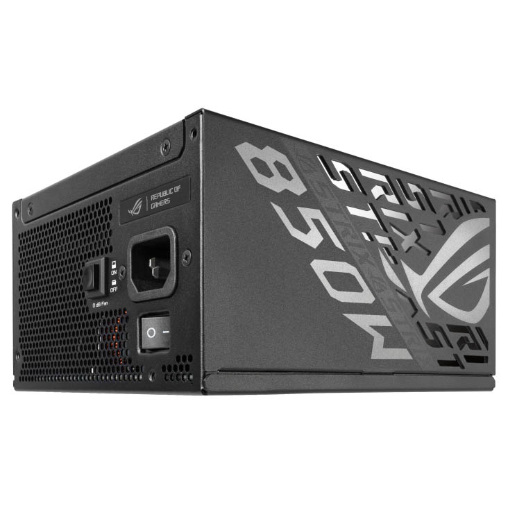 ASUS Power Supply ROG STRIX 80 PLUS Platinum Fully Modular ATX 3.1 PCIe 5.1 GaN MOSFETs Intelligent Voltage Stabilizer 850W Platinum Black