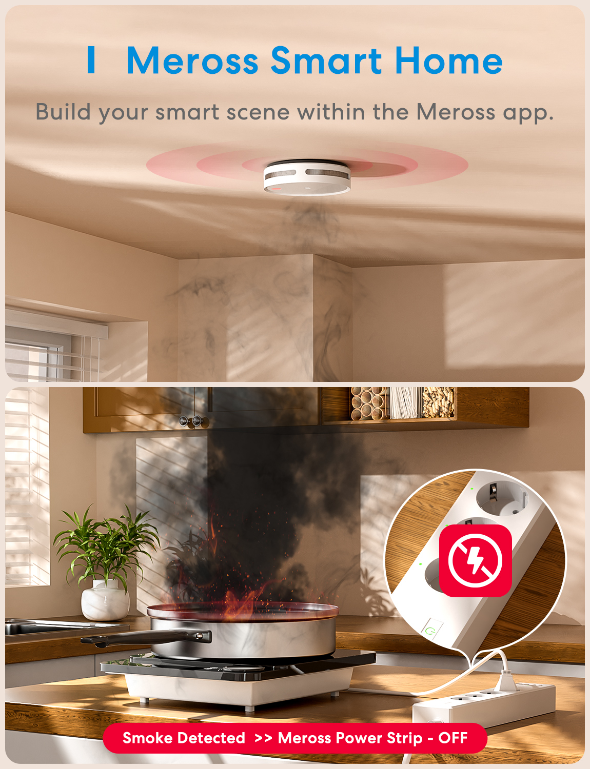 Meross HomeKit Smart Smoke Alarm (Matter) MA151