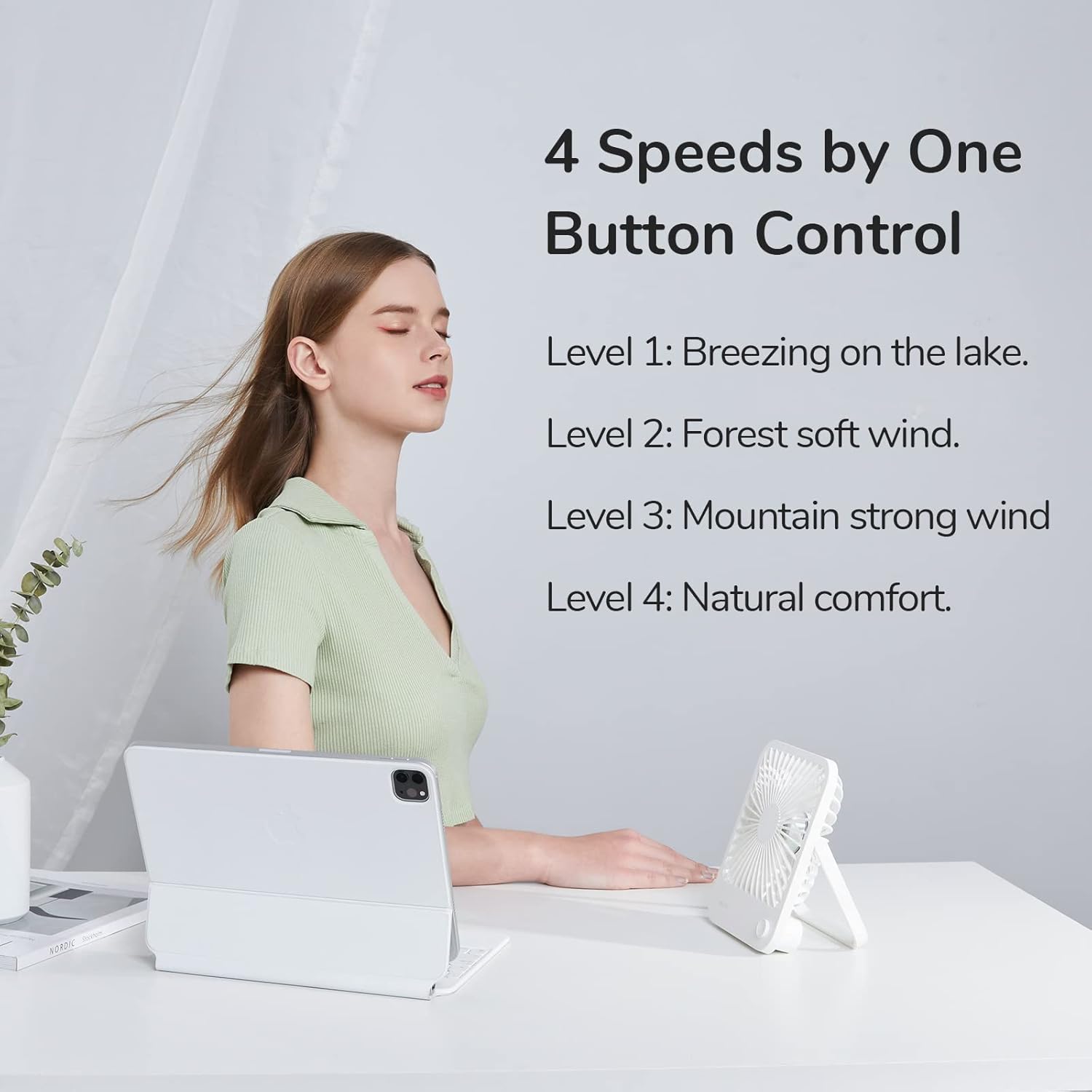 Jisulife Desktop Fan Extendable & Rotating TABLE FAN 7