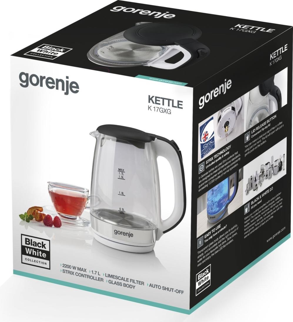 Gorenje Kitchen Kettle 2200W 1.7L Glass K17GXG
