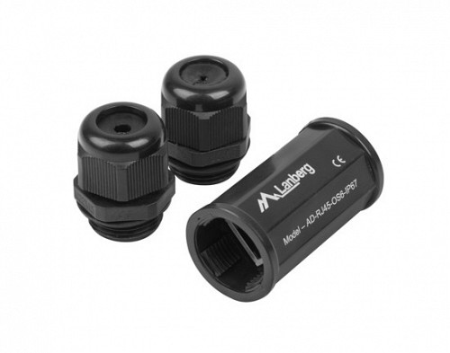 Lanberg Ethernet Coupler Shielded IP67 Waterproof