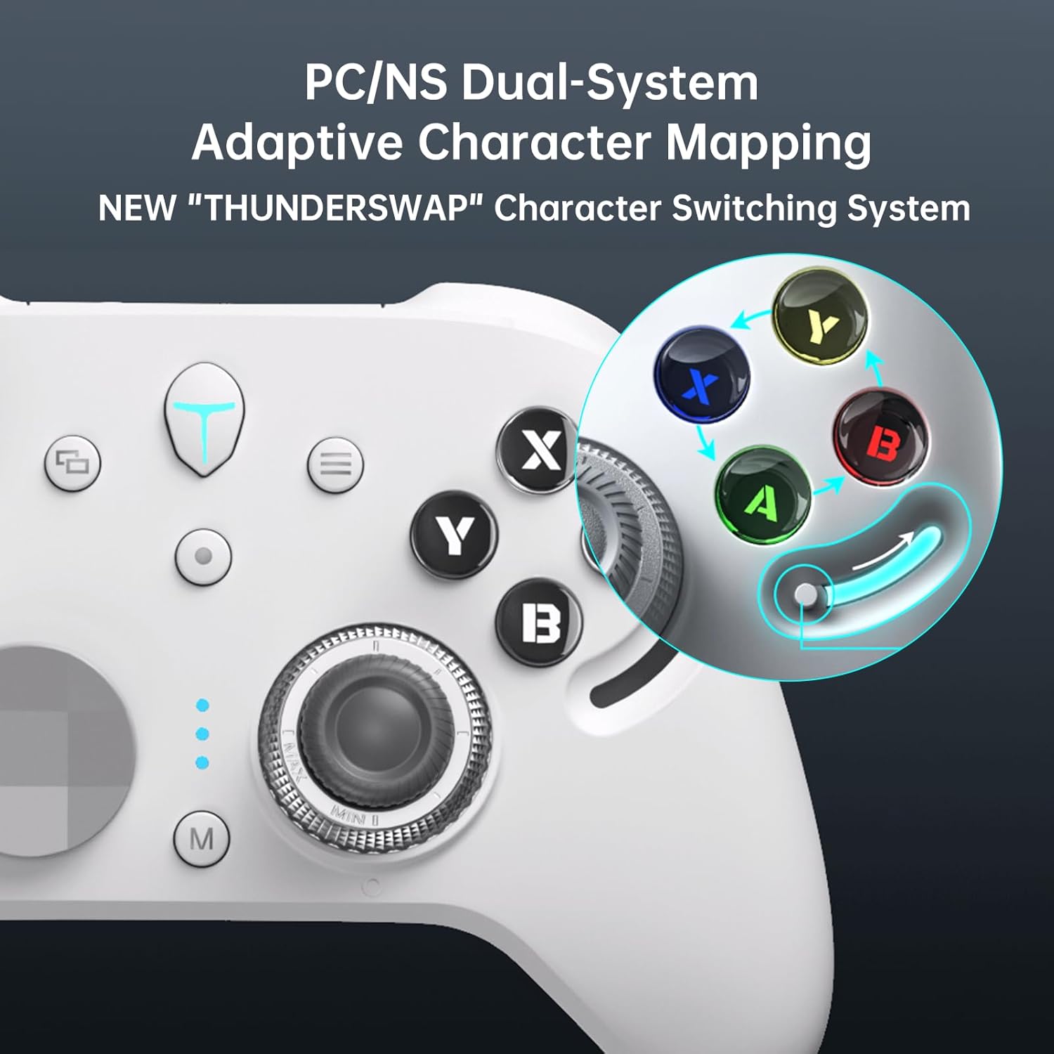 Thunderobot PC Gamepad Wireless G80 ThunderSwap ,Dual TMR Triggers, Optical Buttons, 1000Hz Polling Rate, RGB Backlight