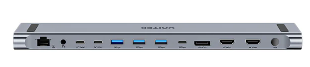 Unitek D1106A USB-C Docking Station & 2-Port KVM 10Gbps Triple Display (Connect 2 PCs to 3 Monitors)