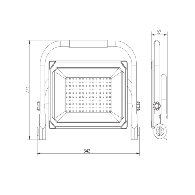 Rexer Floodlight Portable Mains Powered 100W 4000k 11000 lms RX08030
