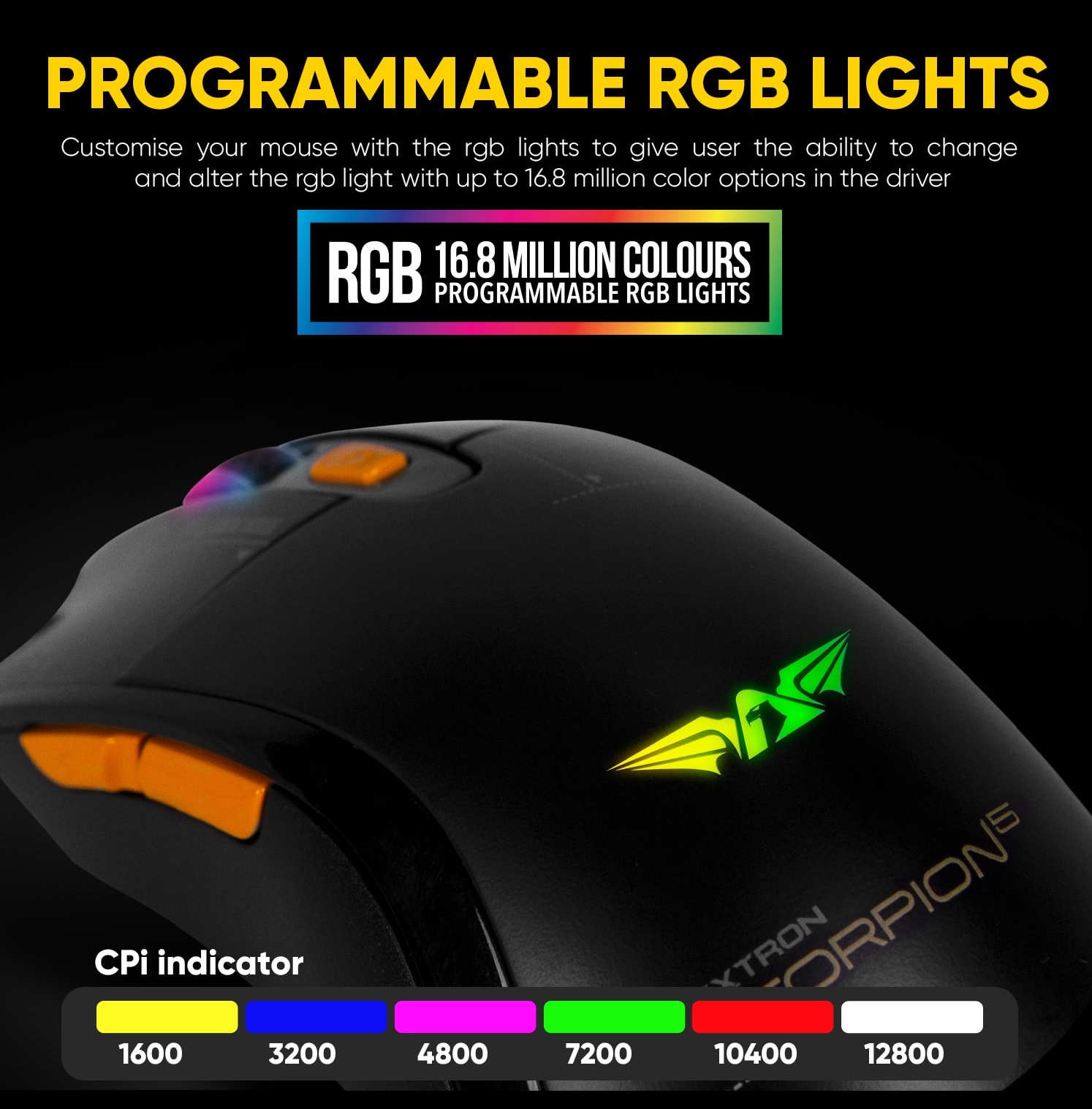 Armaggeddon Scorpion 5 Pro-Gaming Mouse with Free Mousepad