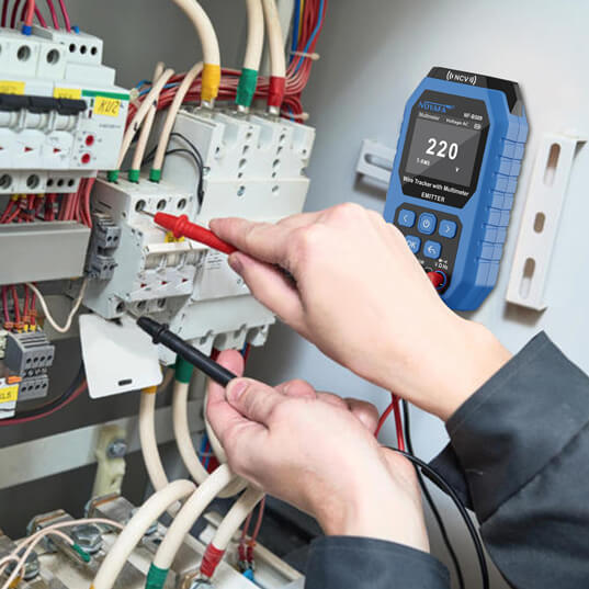 Noyafa Wire Tracker & Digital Multimeter with Cable Length Measurement, PoE Testing, NCV Detection, and LCD Display NF-B509