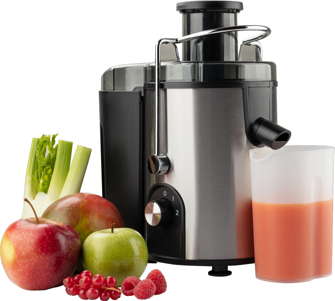Gorenje Kitchen Juicer 400W 1.2L Pulp Container XL Tube JC400BE Inox/Black
