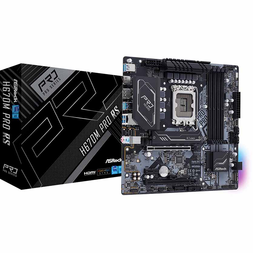 H670M PRO RS MOTHERBOARD MICRO ATX INTEL LGA1700 ASROCK