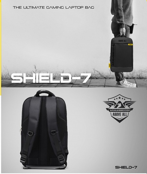 Armaggeddon SHIELD 7 Anti-Theft Gaming Bag Black