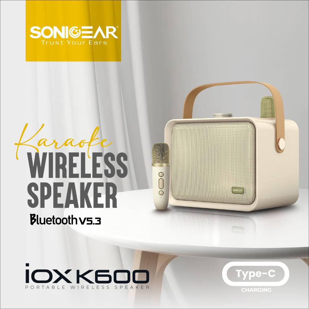 SonicGear Portable Speaker BT/Wireless Dual Mics iOX K600 Souffle
