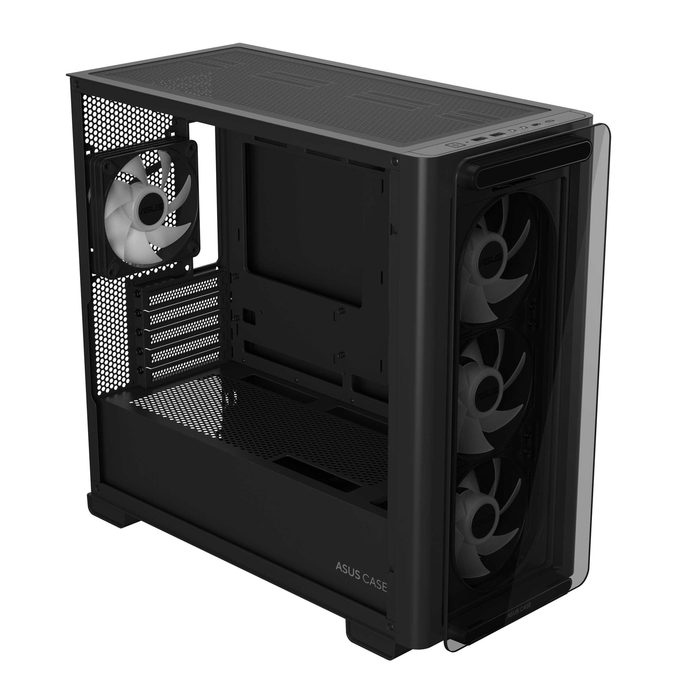 ASUS PC Case mATX Tempered Glass 4xARGB Fans A23 PLUS Black