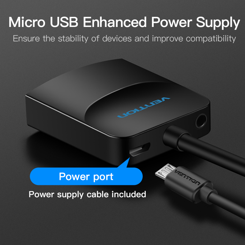 Vention Converter VGA+Audio to HDMI & USB Power 0.5m ACNBD