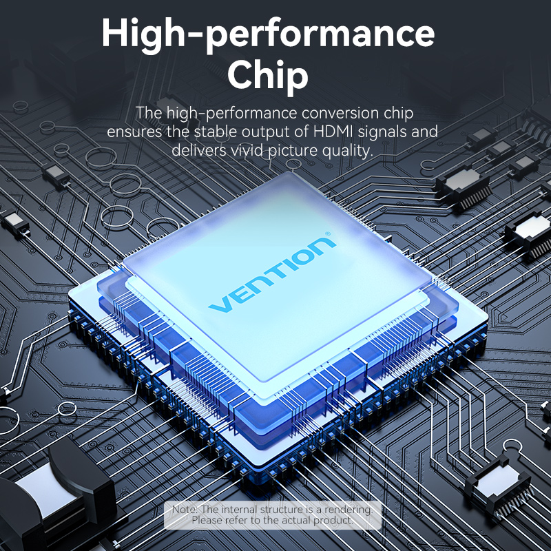 Vention DisplayPort to HDMI Cable 4K30Hz 1.0m PVC HFOBF