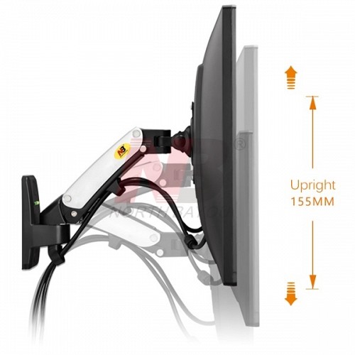 NBmounts F120 Gas Strut TV/Monitor Wall Mount Single Arm 10x10