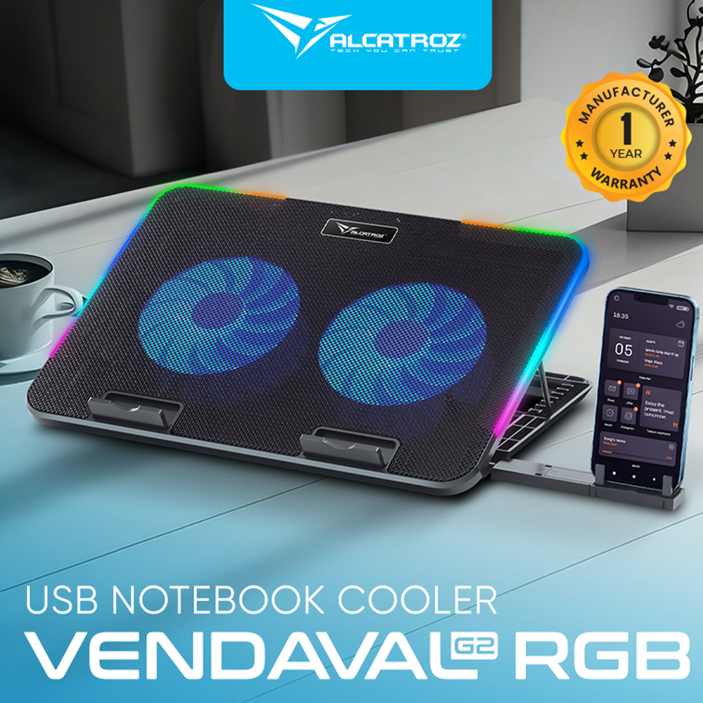 Alcatroz Laptop Cooler Vendaval G2 RGB Black