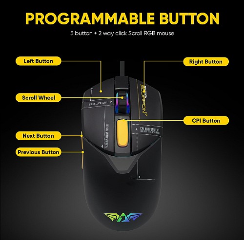 Armaggeddon Scorpion 7 Pro-Gaming Mouse with Free Mousemat