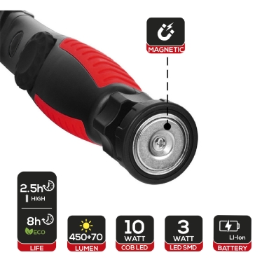 Rexer Work Lamp 450lm 270d Swivel Dimmable Magnet Hook USB RX9060