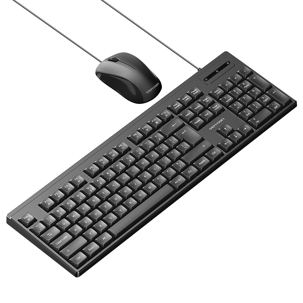 Vention Keyboard and Mouse Combo Wired Silent Slim Full Size KTYBG-EN