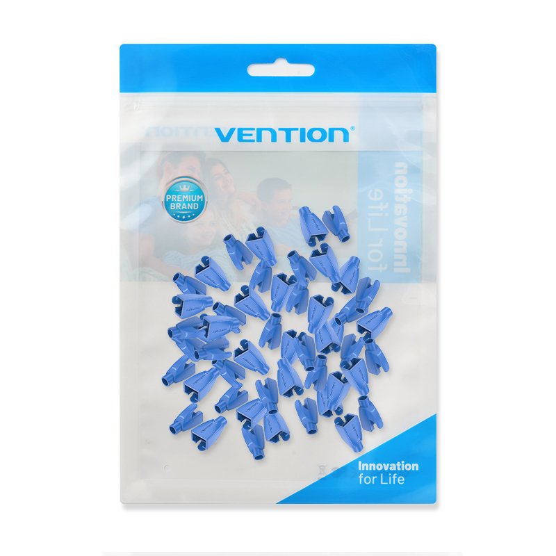 Vention NETWORK Connector Strain Relief Boots RJ45 Blue 50-pack
