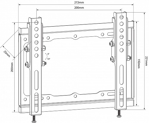 AV:link SF201 Fixed TV Wall Bracket 200x200 129.540UK
