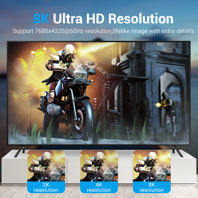 Vention DisplayPort Cable DP1.4 8K60Hz Braided 5.0m HCCBJ