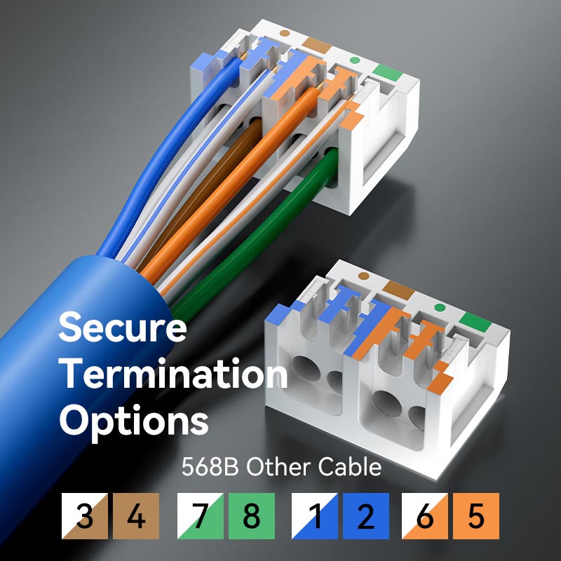 Vention NETWORK Keystone Jack CAT7 UTP Toolless Grey IRJH0