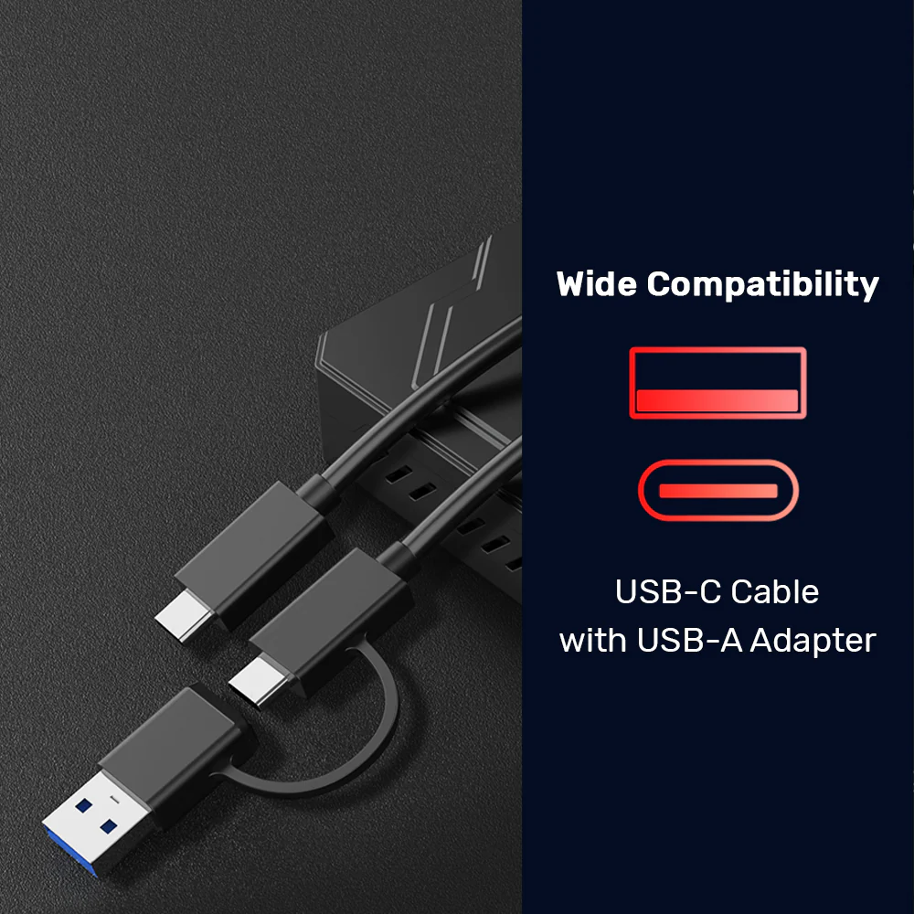Unitek USB-C M.2 NVMe & 2.5'' SATA 10Gbps Dual Enclosure S1229C