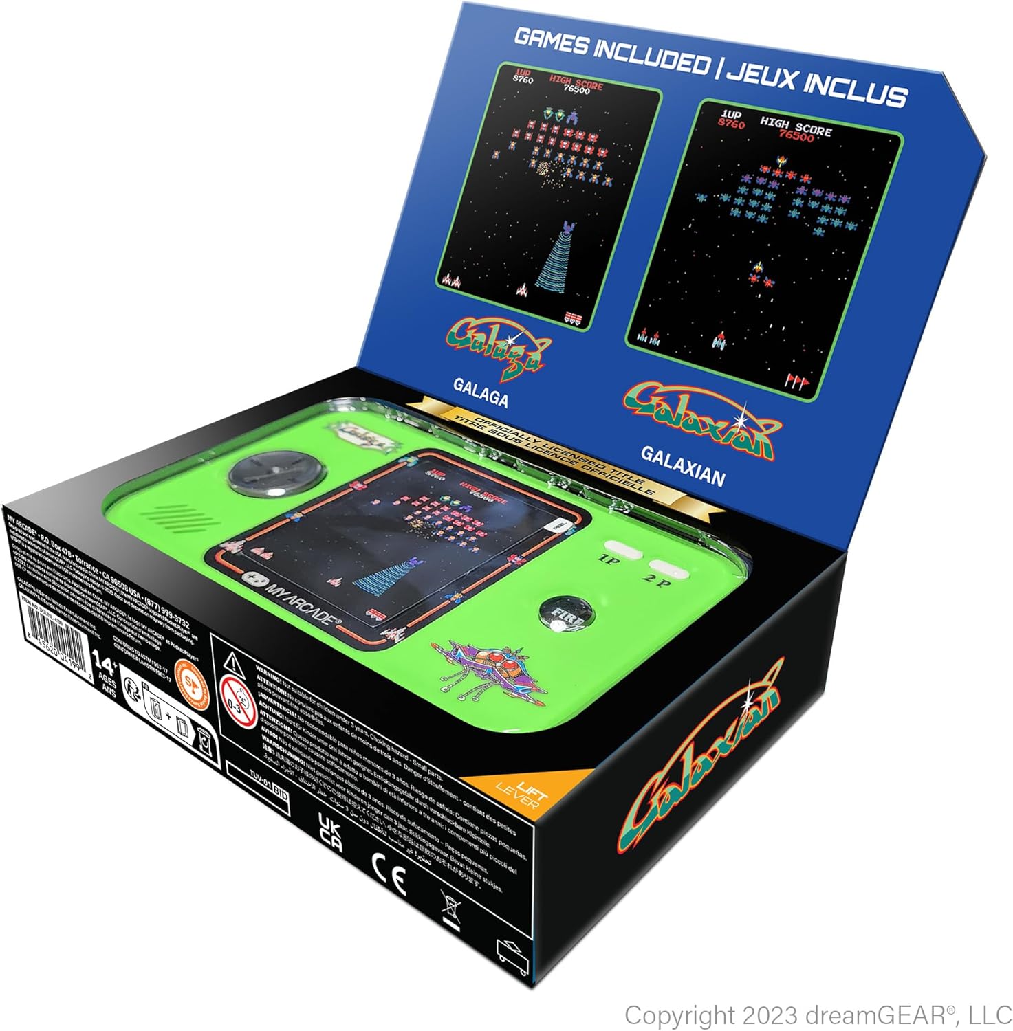 My Arcade Handheld (2.75") Pocket Player Pro GALAGA (2 Games)
