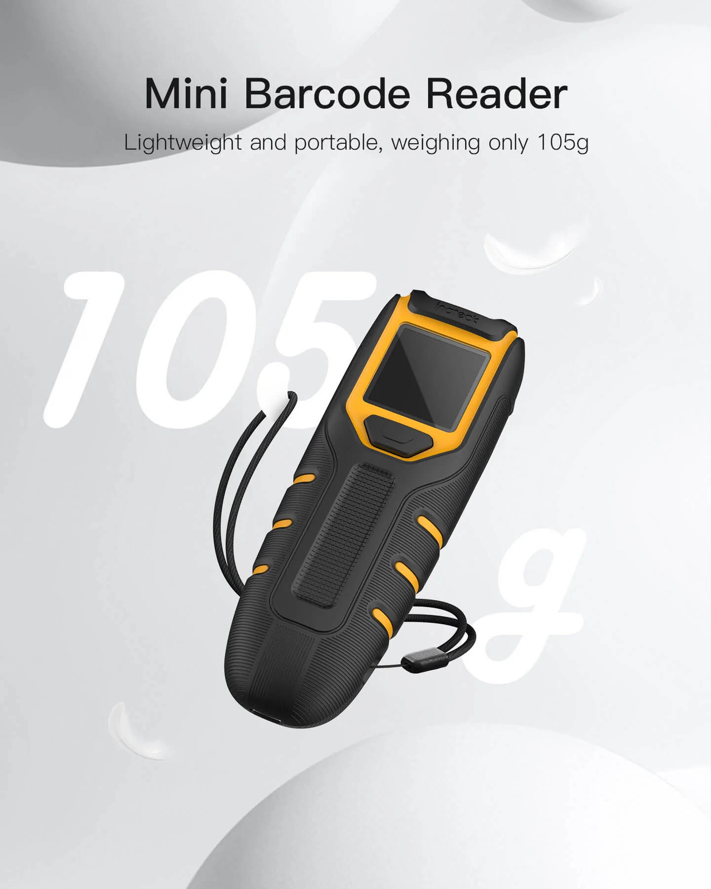 Inatech Barcode Scanner CMOS 1D/2D Wireless 2.4GHz/Bluetooth USB-A 1200mAh Portable & Display BCST-42 Green