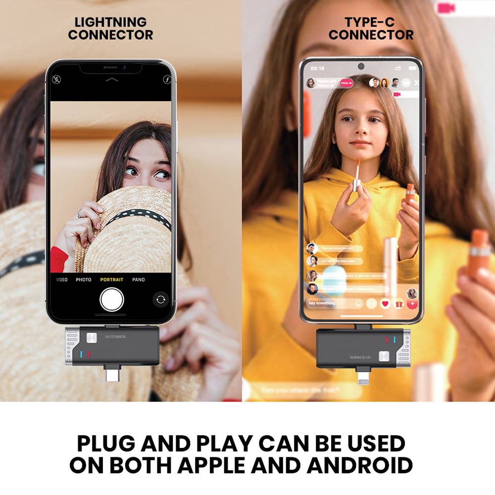 SonicGear Wireless 2x Lavalier ClipOn Microphones WLM3000 DUO