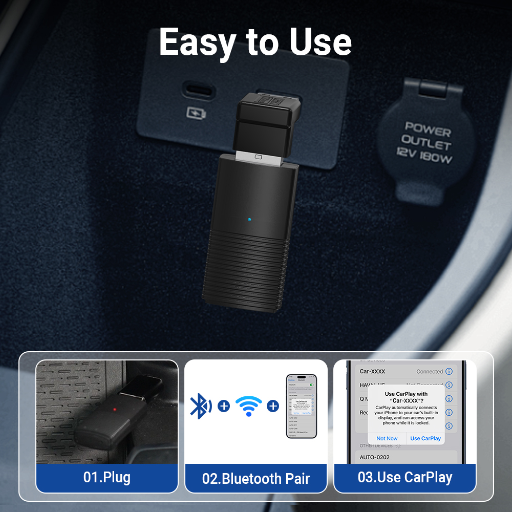 MINIX CAR Wired to Wireless CarPlay USB Dongle CP86
