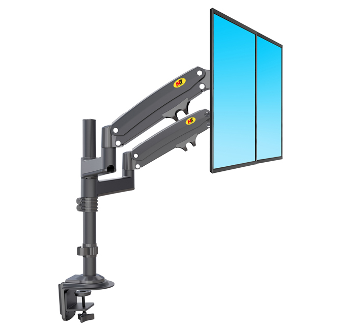 NBMounts H180 Twin Arm Gas Desktop Monitor Mount (upgraded version)