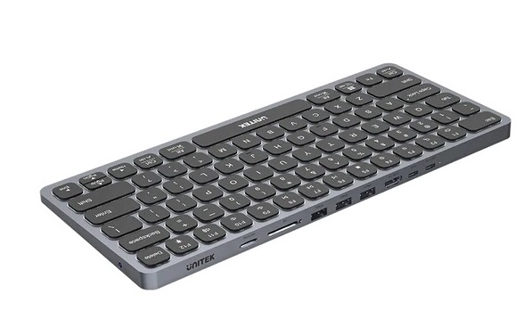 Unitek 9in1 Keyboard & USB-C 3.0 Hub 4x USB Ports HDMI 4K60Hz Card Reader & 100W PD D1092A