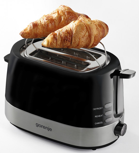 Gorenje Kitchen Toaster 850W 2 Slots 7 Heating Levels T850BK Black