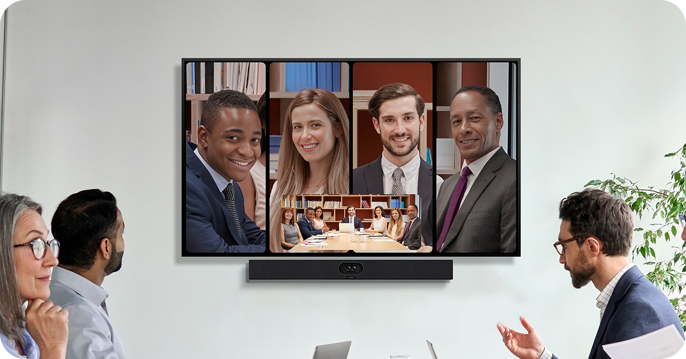 Yealink Video Conferecing Bar USB with Dual-Eye 4K Camera, 8 Microphones, Dual Speakers & AI Features SmartVision40