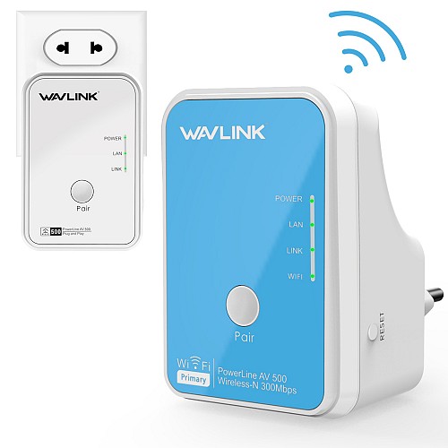 WavLink WL-NWP502WM AV500 Wi-Fi Powerline Kit UK