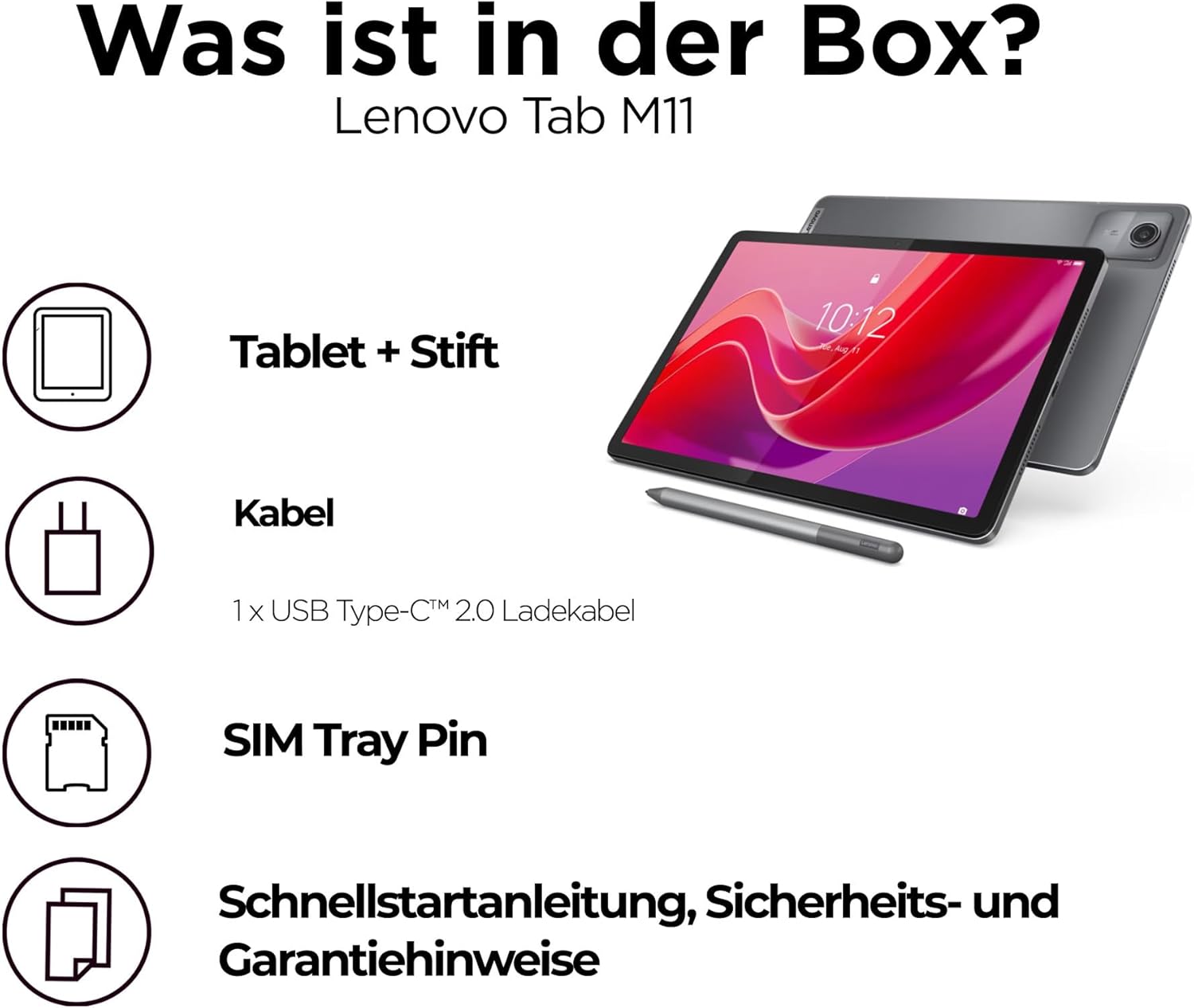 Tablet Lenovo Tab M11 11" 4GB/128GB Wi-Fi - Luna Grey + Lenovo Tab Pen