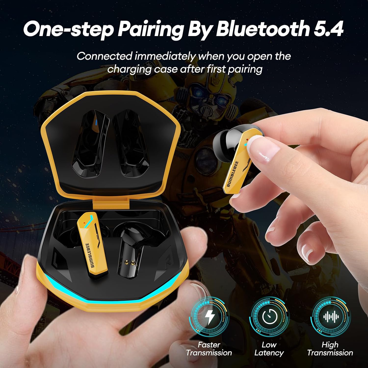 Transformers TWS Earphones TF-T36 Yellow