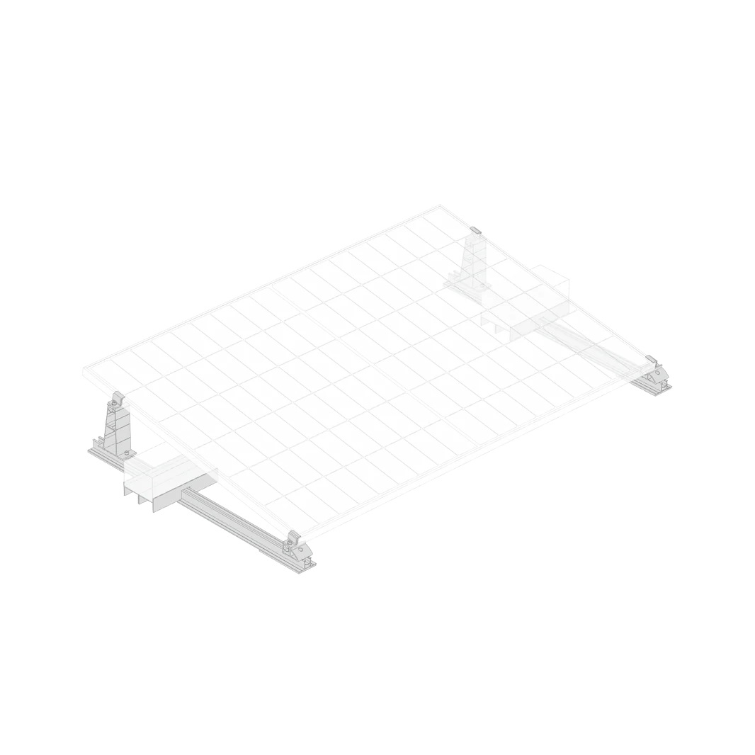 EcoFlow SPA Solar Panel Adjustable Mount Bracket Flat Roof (400W)