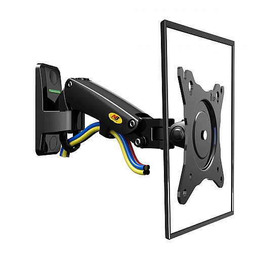 NBmounts F120 Gas Strut TV/Monitor Wall Mount Single Arm 10x10