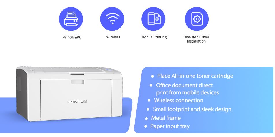 Pantum P2509W Laser Printer with Wi-Fi 22ppm