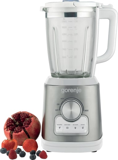 Gorenje Kitchen Blender 1400W 1.75L Glass Jug 32000 RPM 4 Programs  B1400BE White/Inox
