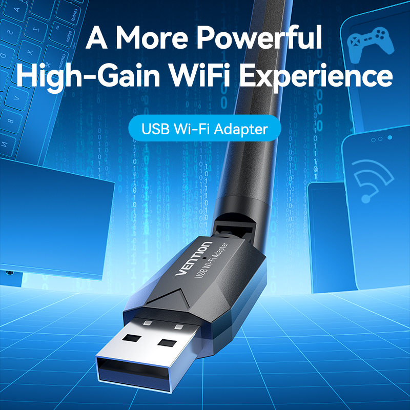 Vention NETWORK USB WiFi Antenna AC650 Dual Band High Gain KDTB0