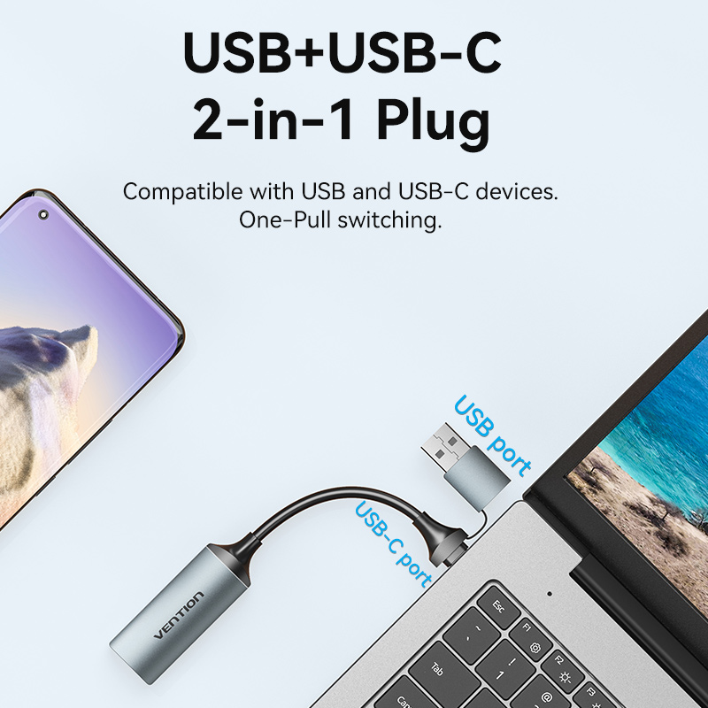 Vention Converter USB-C to HDMI Video Capture Card ACWHA