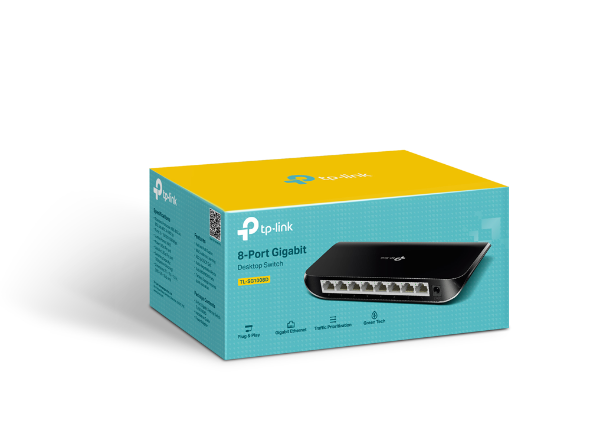 TP-LINK TL-SG1008D 8-Port 10/100/1000Mbps Gigabit Desktop Switch