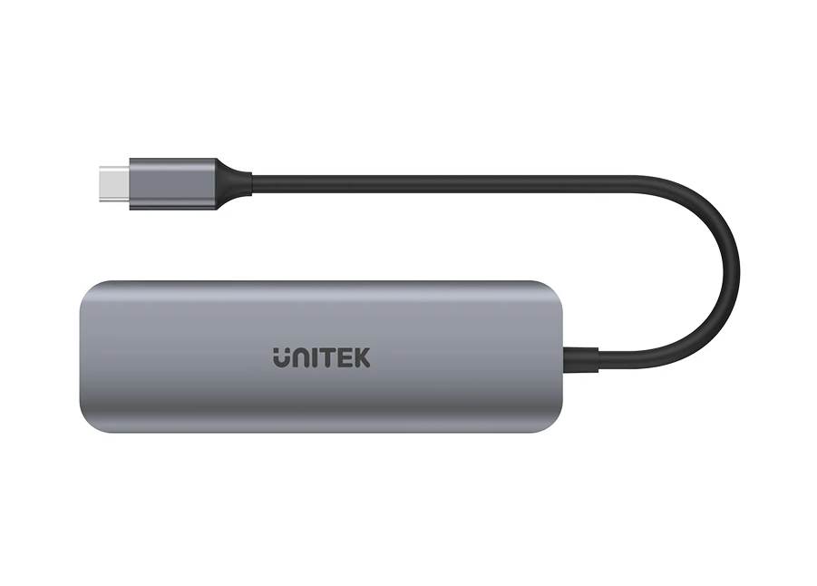 Unitek H1107C Alum Type-C Hub 3x USB3.1/SD/PD100W Hub Space Grey
