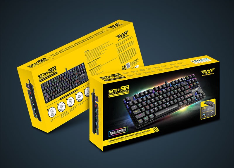 Armaggeddon SMK-9R Low Profile Mechanical Keyboard 87 Black Switch Keys