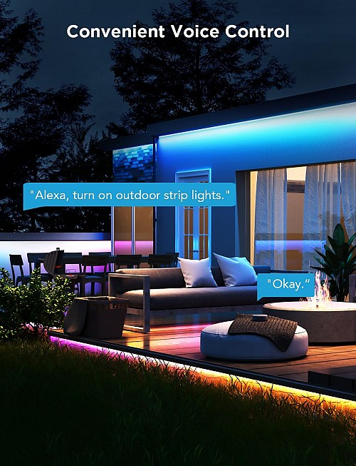 Govee Outdoor LED Strip Smart RGBICWW WiFi & BT Lights 10m (Phantasy)