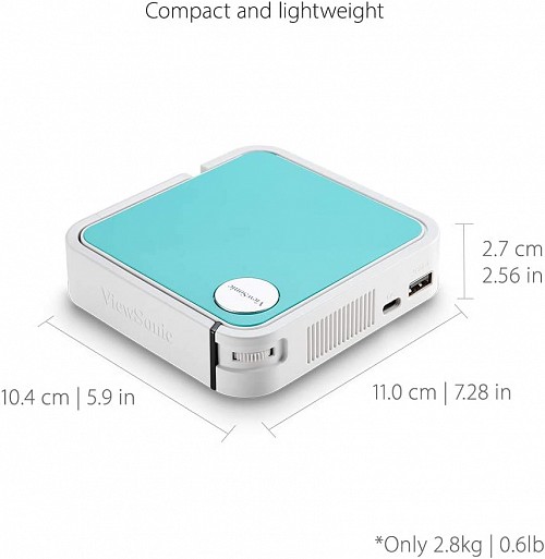 ViewSonic Projector M1 Mini+ LED Ultra Portable BT 120 Lumens