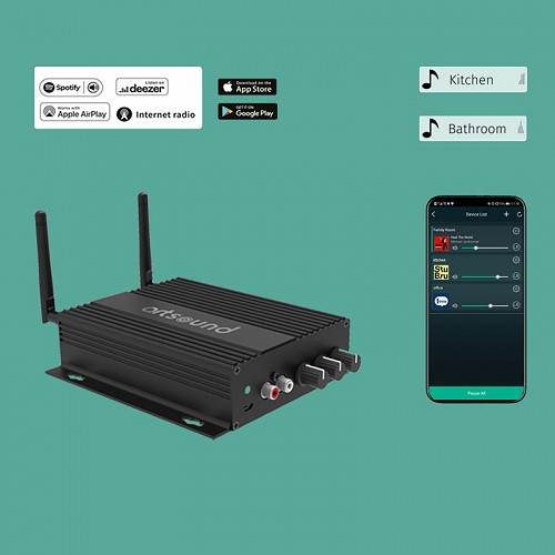 Artsound SMART HYDE Multiroom Amplifier 100W BT-USB-WiFi-LAN-Airplay-Optical